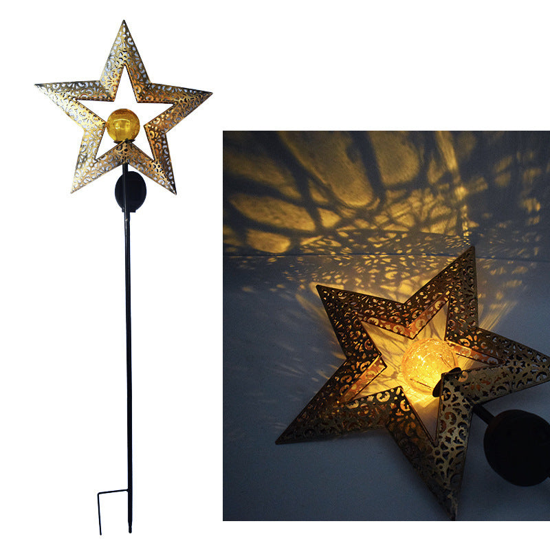Solar LED Flame Projection Garden Light