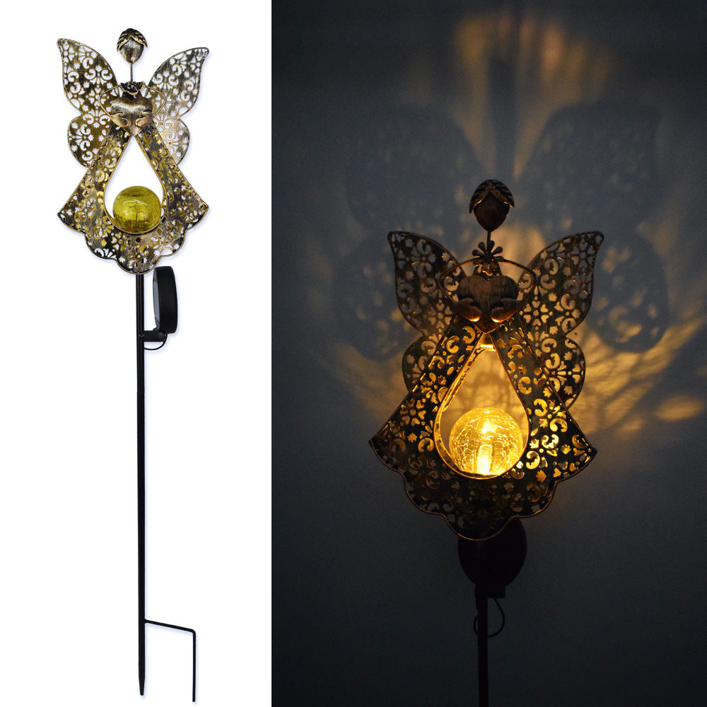 Solar LED Flame Projection Garden Light