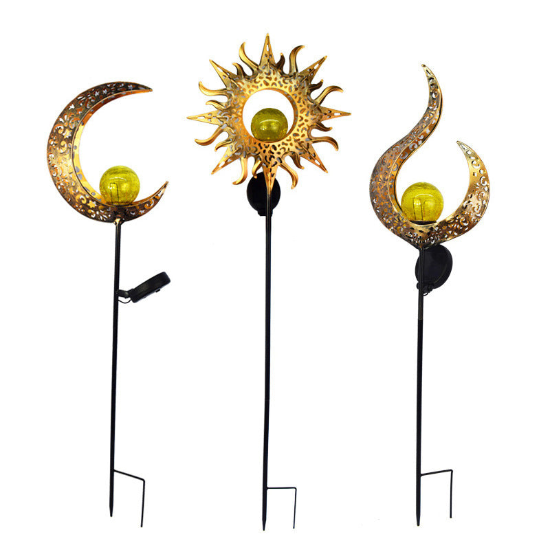Solar LED Flame Projection Garden Light