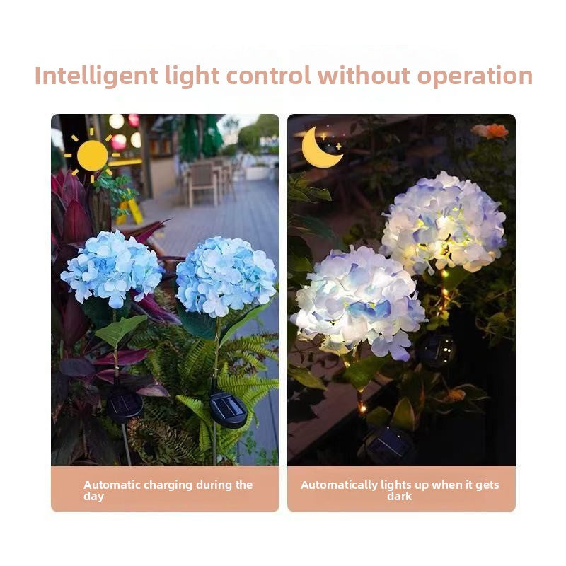 Solar LED Hydrangea Garden Light