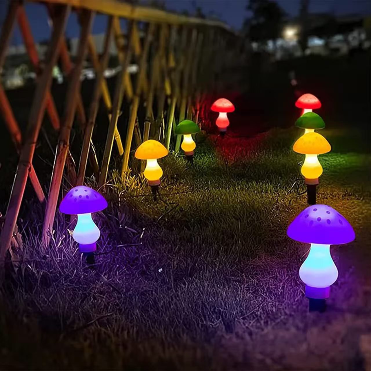 Solar LED Mushroom Landscape Light