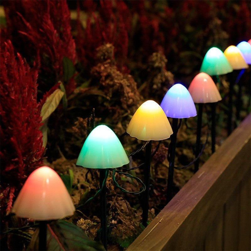 Solar LED Mushroom Light String