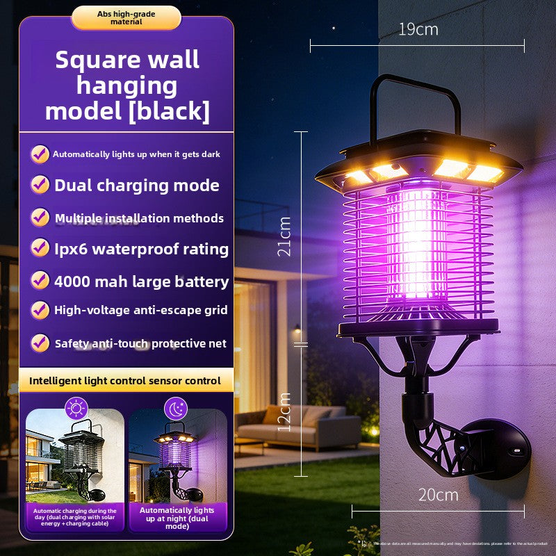 Solar Mosquito Repellent Lamp with LED Lighting