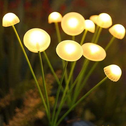 Solar Mushroom Garden Light with Jellyfish Decoration