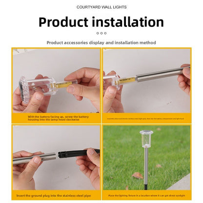Solar Outdoor Ground Lights Waterproof LED Garden Lawn Decoration Lamp