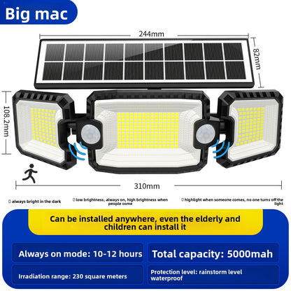 Solar Outdoor LED Garden Light with Motion Sensor