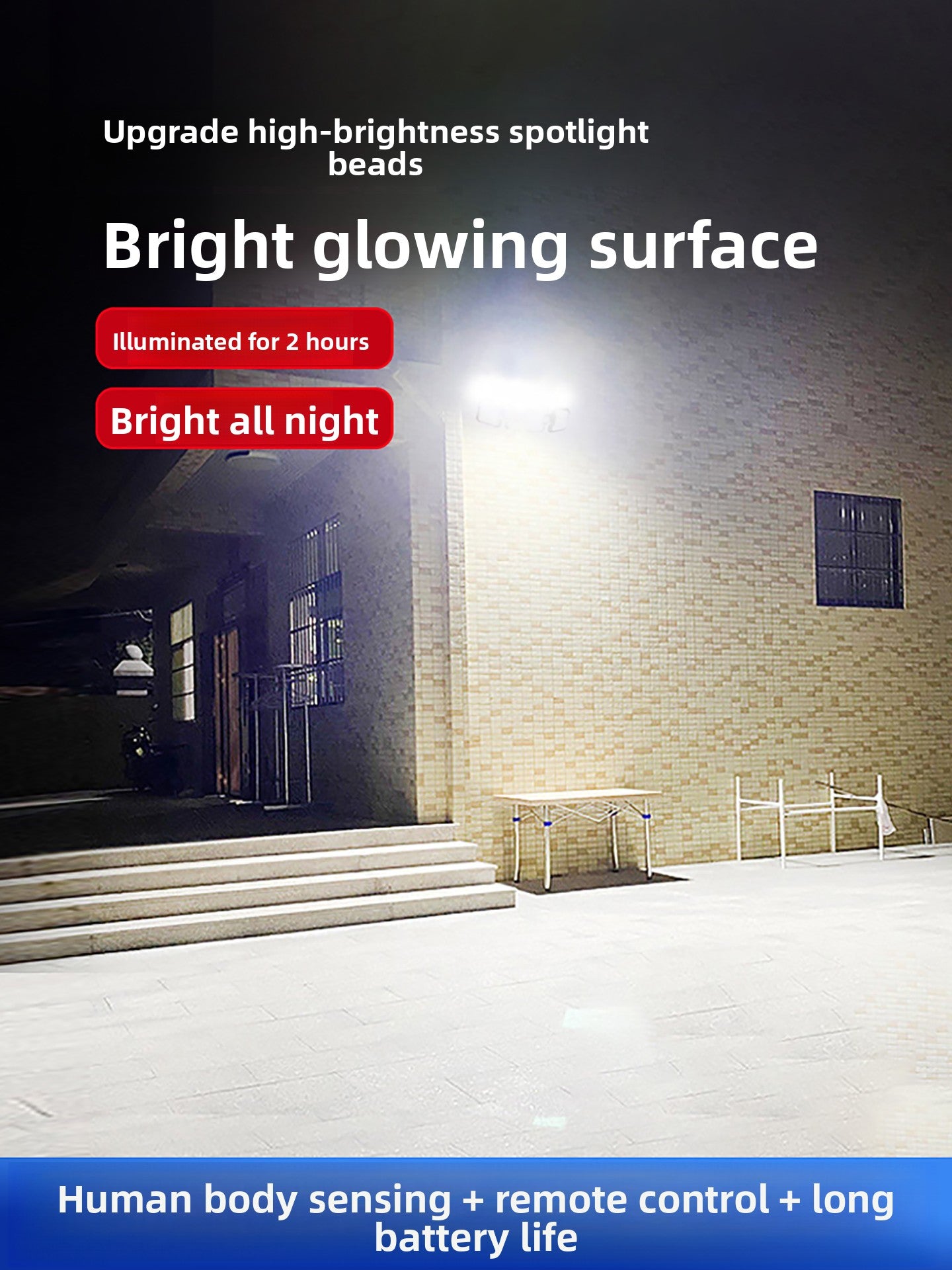 Solar Outdoor LED Garden Light with Motion Sensor