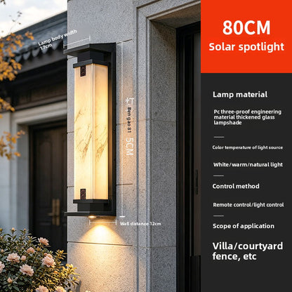 Solar Outdoor Wall Light with LED Illumination