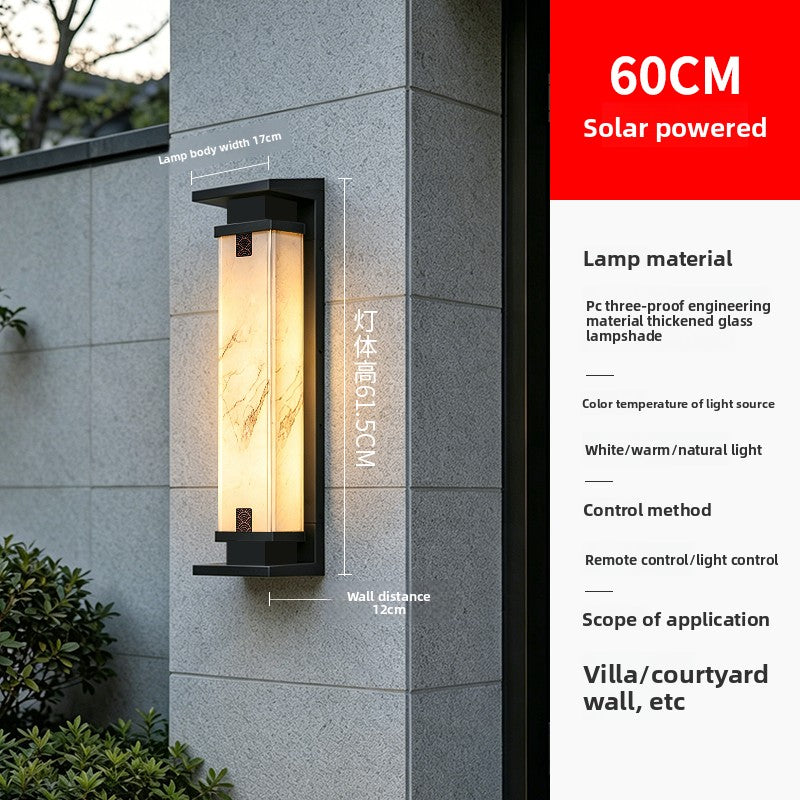 Solar Outdoor Wall Light with LED Illumination