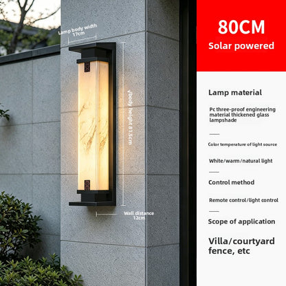 Solar Outdoor Wall Light with LED Illumination