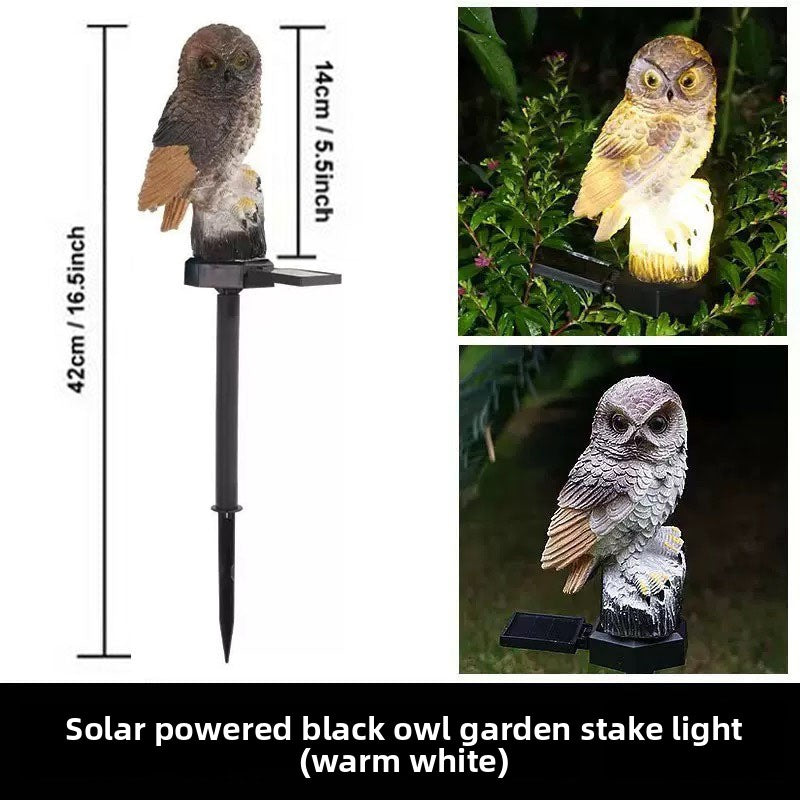 Solar Owl Garden Light