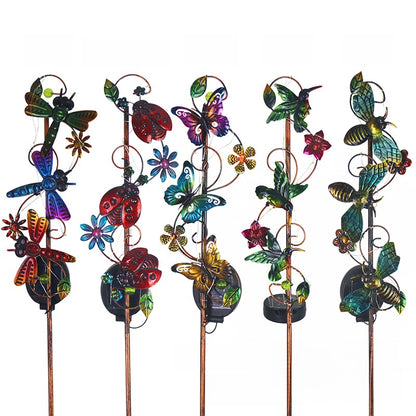 Solar Panel Iron Art Lawn Lamp