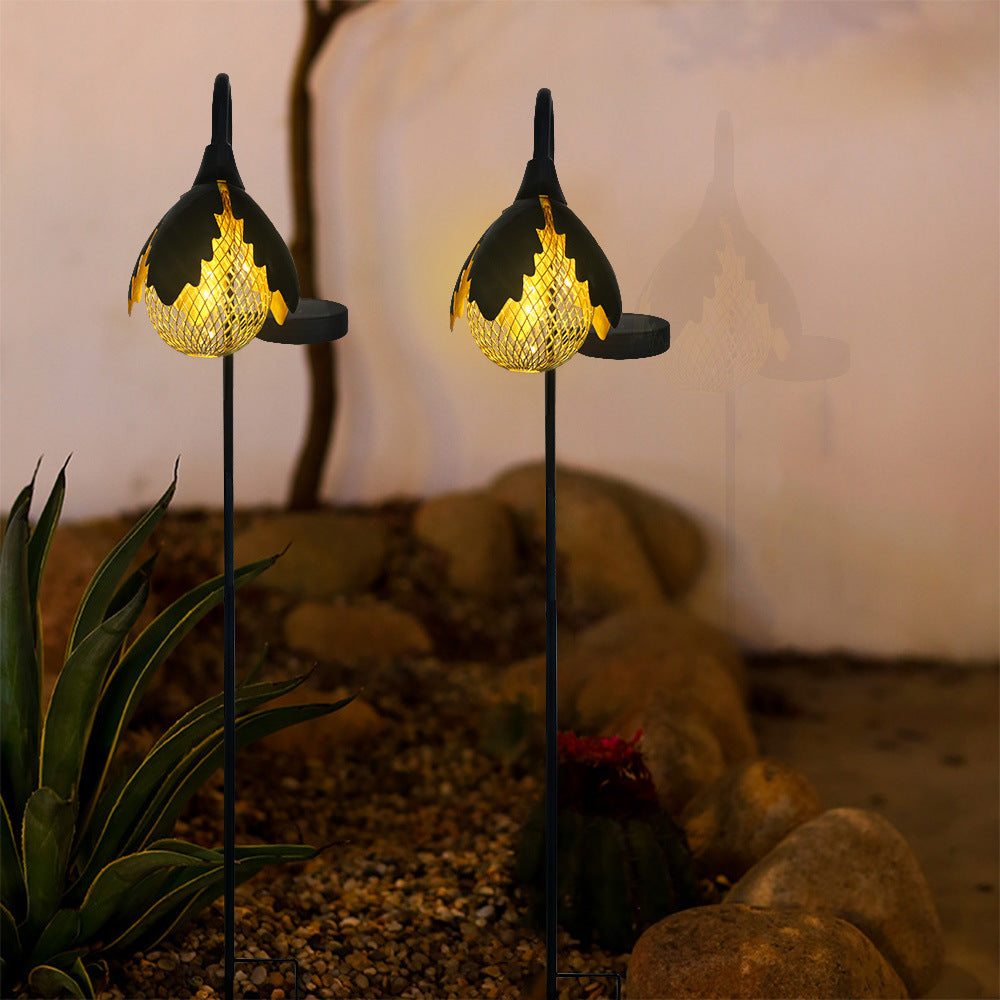 Solar Panel Iron Art Lawn Lamp