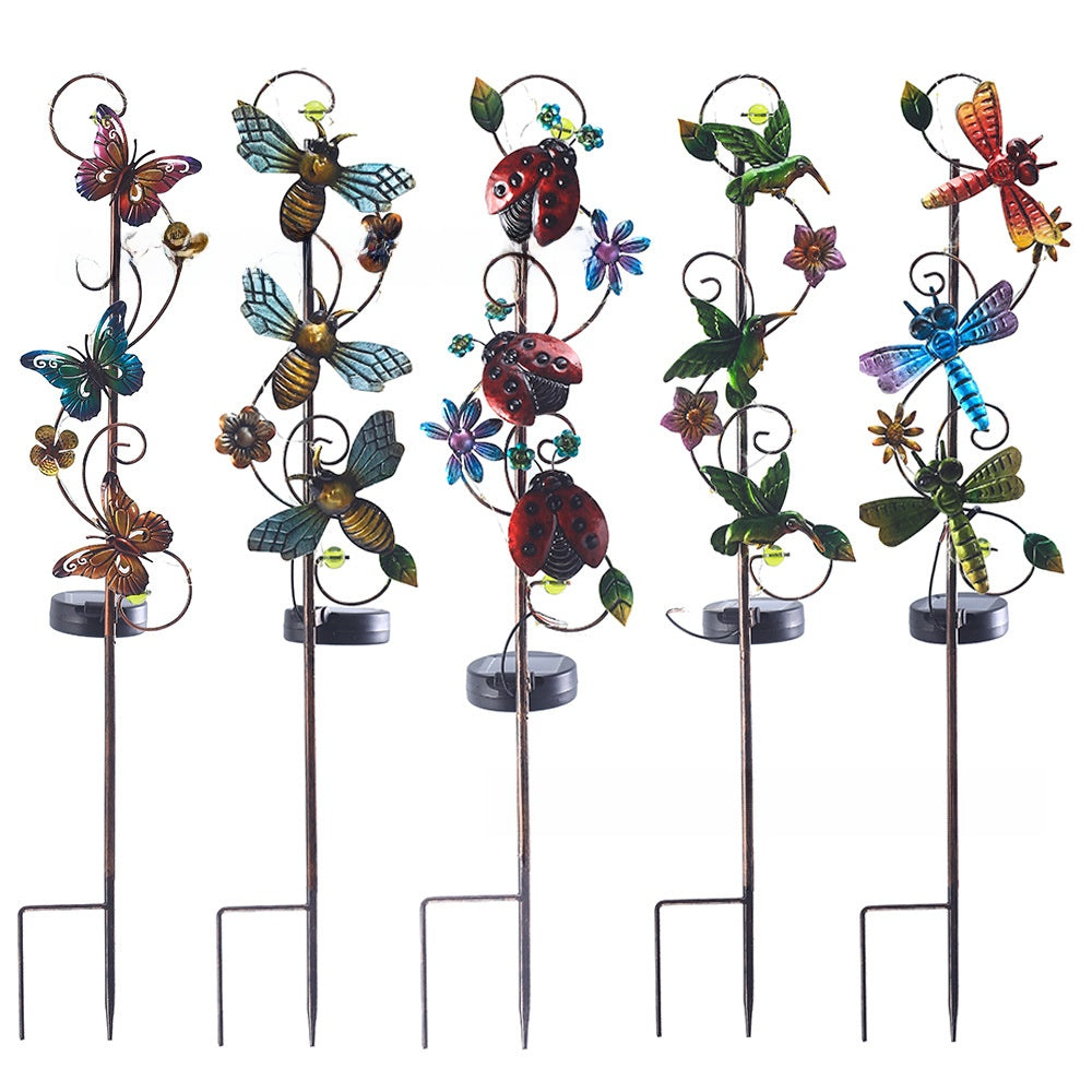 Solar Panel Iron Art Lawn Lamp