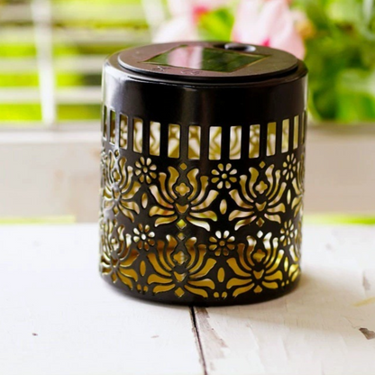 Solar Peony Flower Wall Lamp Outdoor Waterproof Retro Light