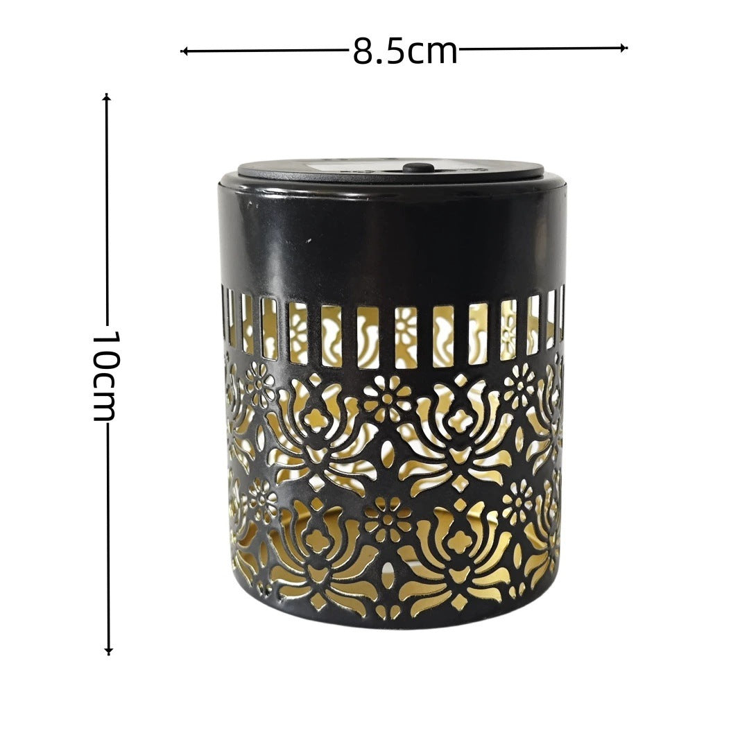 Solar Peony Flower Wall Lamp Outdoor Waterproof Retro Light