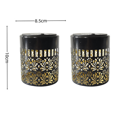 Solar Peony Flower Wall Lamp Outdoor Waterproof Retro Light