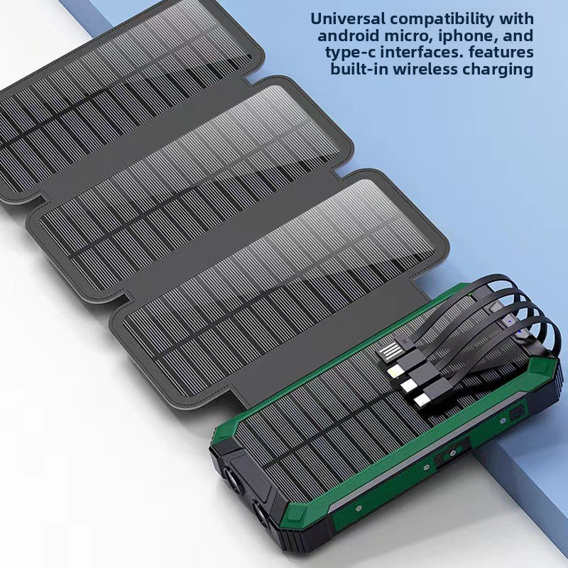 Solar Power Bank 20000mAh Wireless Charging