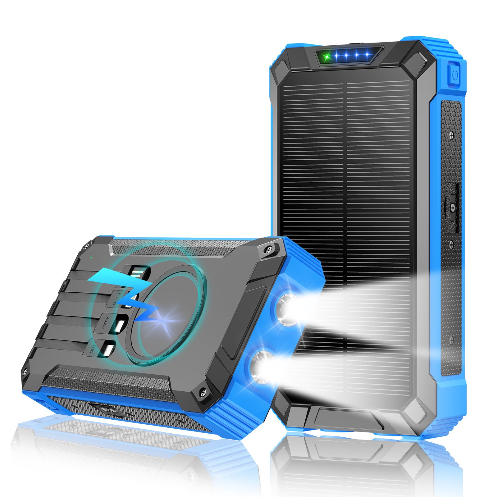 Solar Power Bank with Camping Light