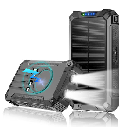 Solar Power Bank with Camping Light
