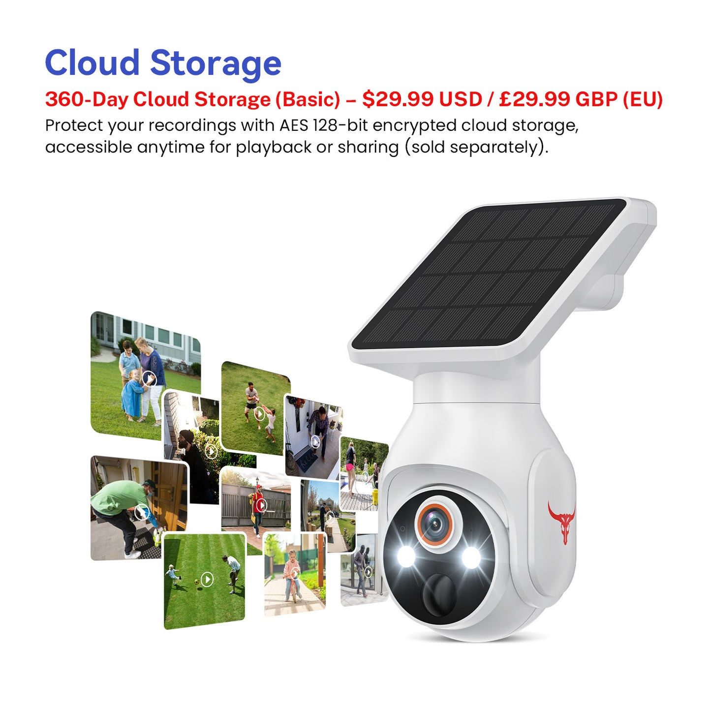 Solar-Powered 4G Security Camera with 360° View