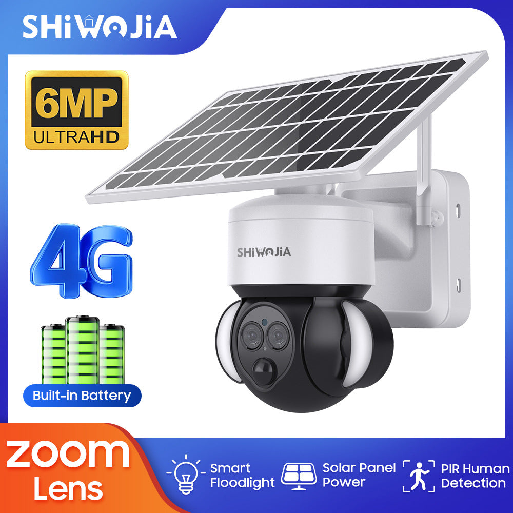 Solar Powered 6MP Dual Lens Outdoor Camera