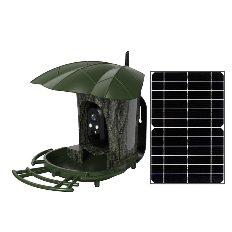 Solar Powered AI Bird Feeder with Camera and Night Vision