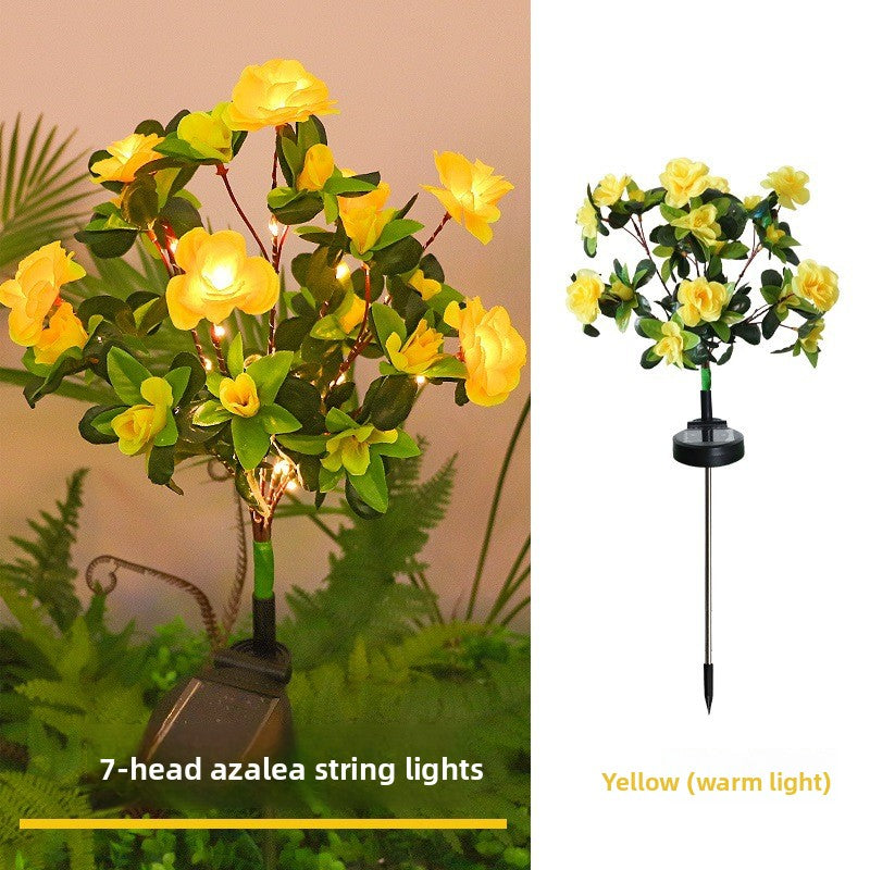 Solar Powered Azalea Flower Garden Light