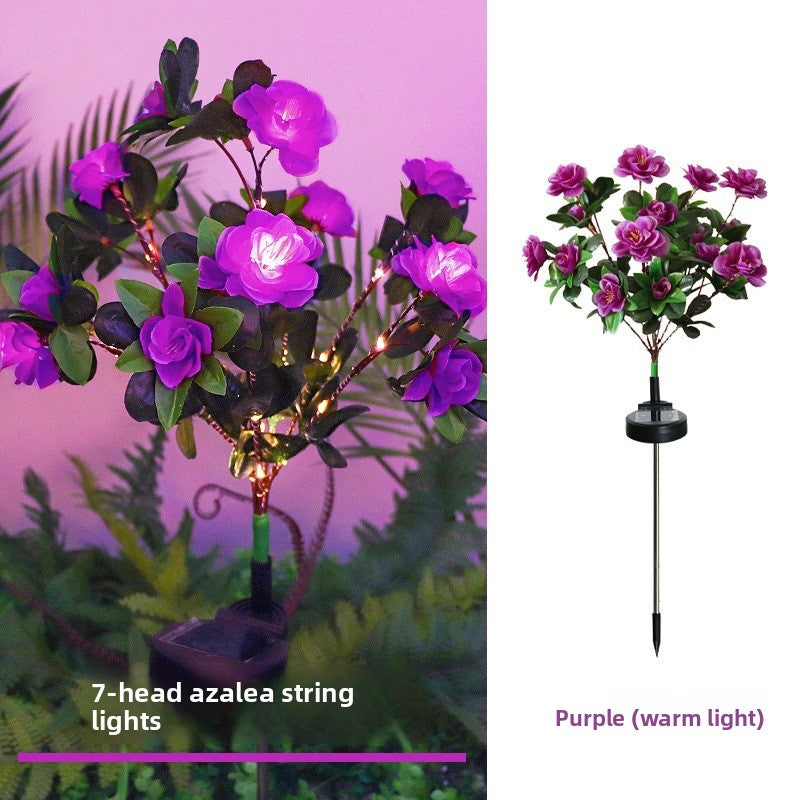 Solar Powered Azalea Flower Garden Light