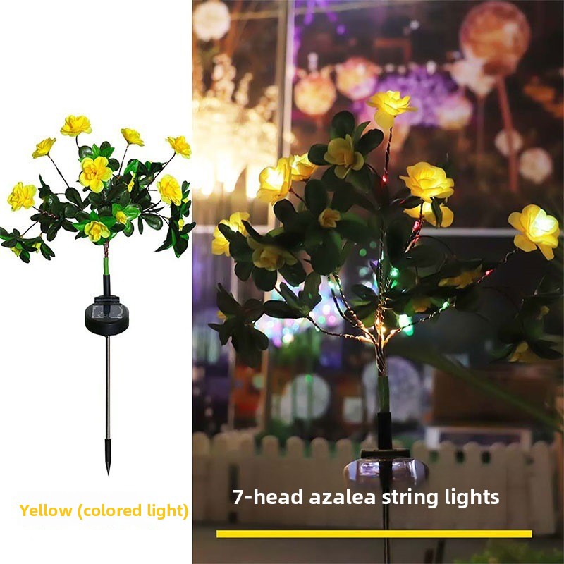 Solar Powered Azalea Flower Ground Light