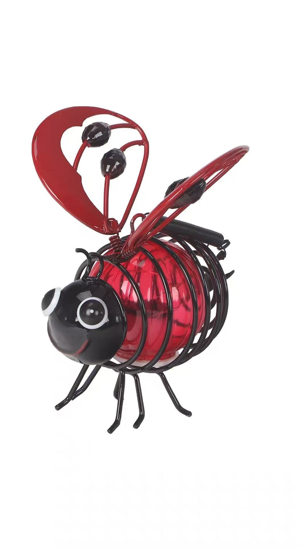 Solar Powered Bee Iron Art LED Garden Light