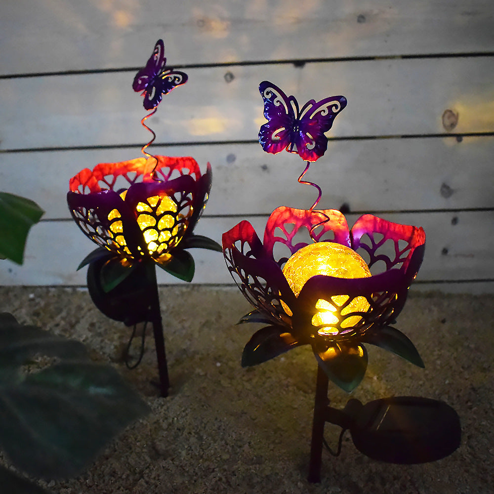 Solar Powered Butterfly Garden Light