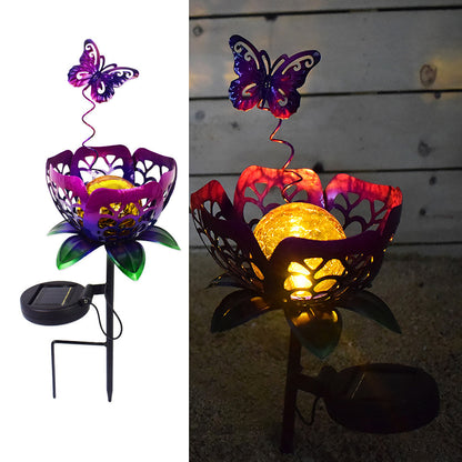 Solar Powered Butterfly Garden Light