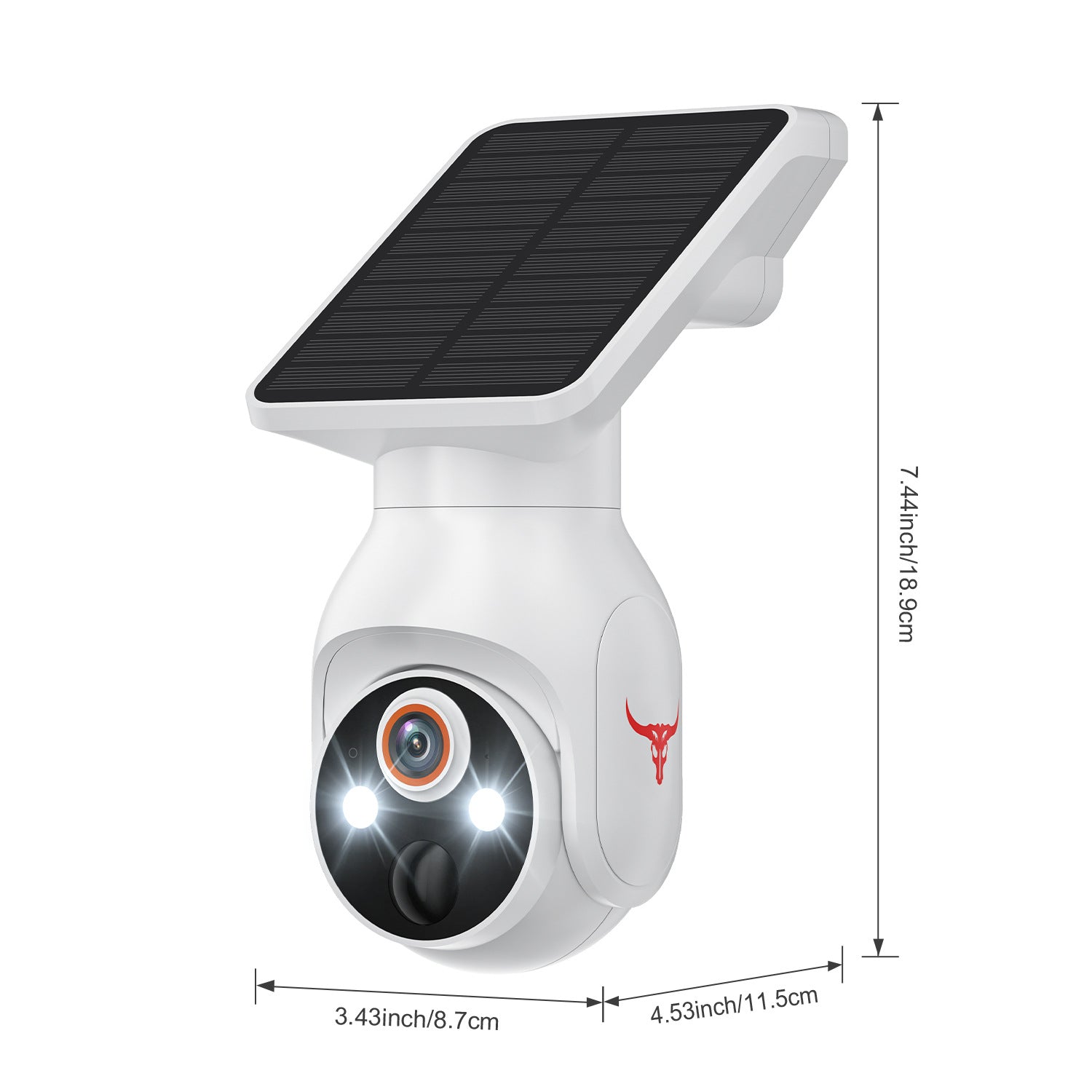 Solar-powered camera monitor