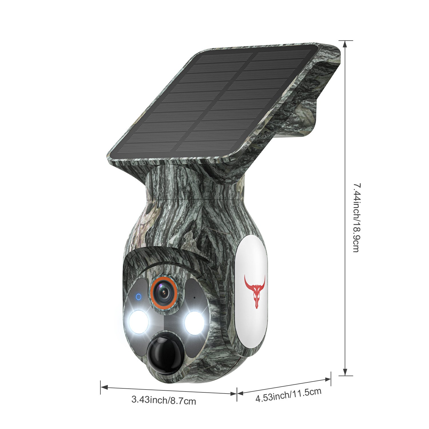 Solar-powered camera monitor