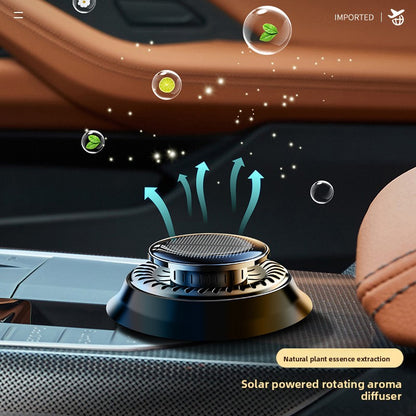 Solar Powered Car Air Freshener with Rotating Design