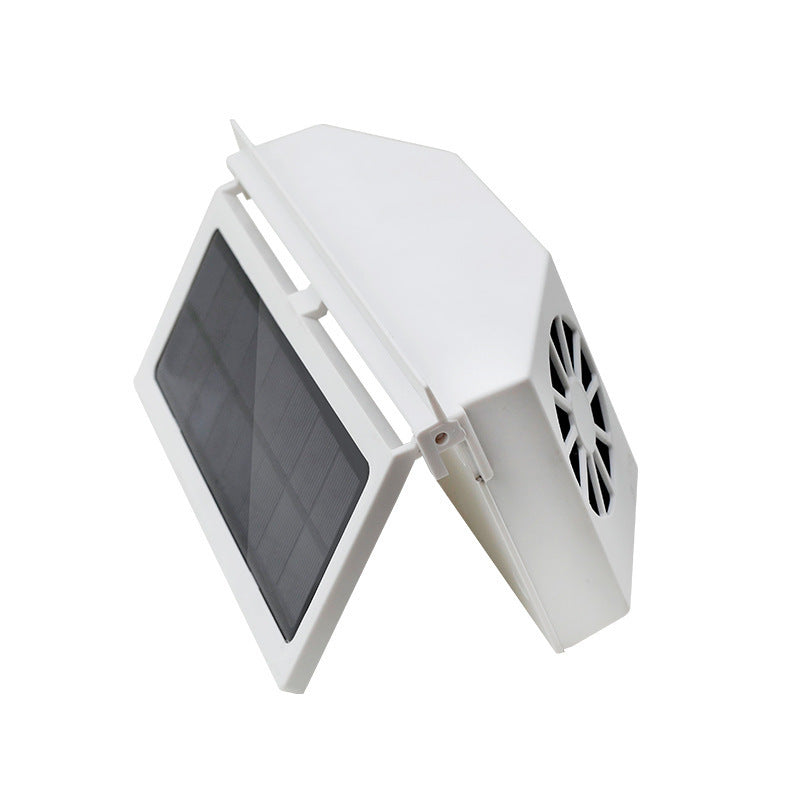 Solar-powered car cooling exhaust fan