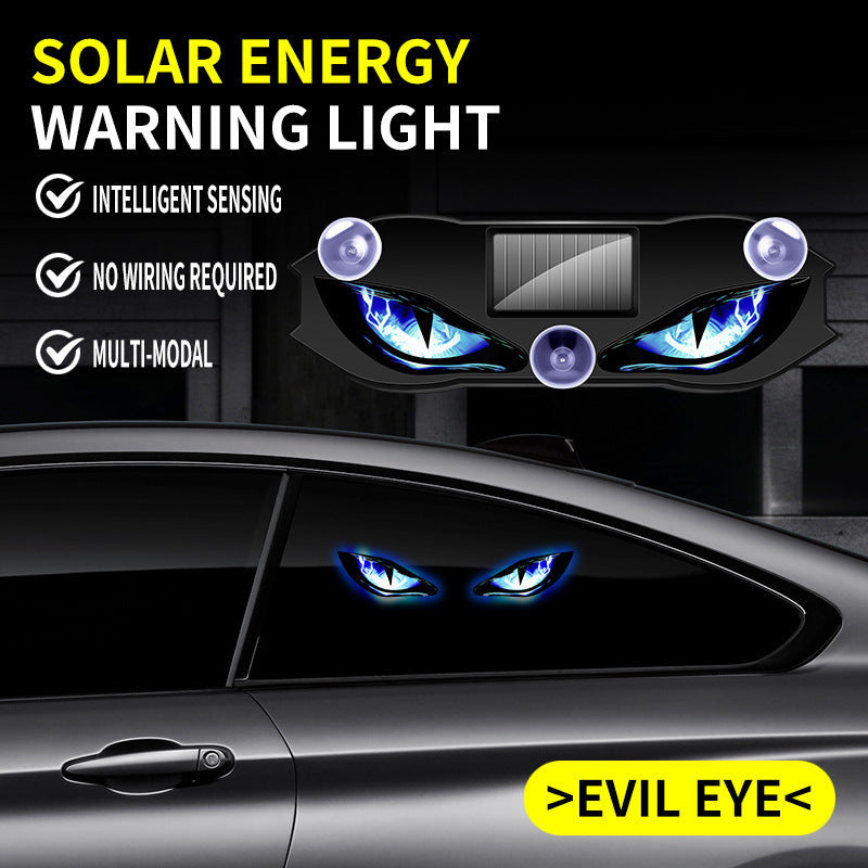 Solar Powered Car Devil Eye Ambient Warning Light