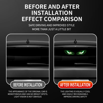 Solar Powered Car Devil Eye Ambient Warning Light