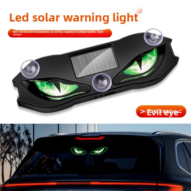 Solar Powered Car Devil Eye Ambient Warning Light