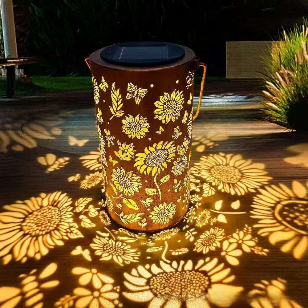 Solar-Powered Colorful Sunflower Lamp