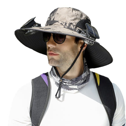 Solar Powered Cooling Fan Hat