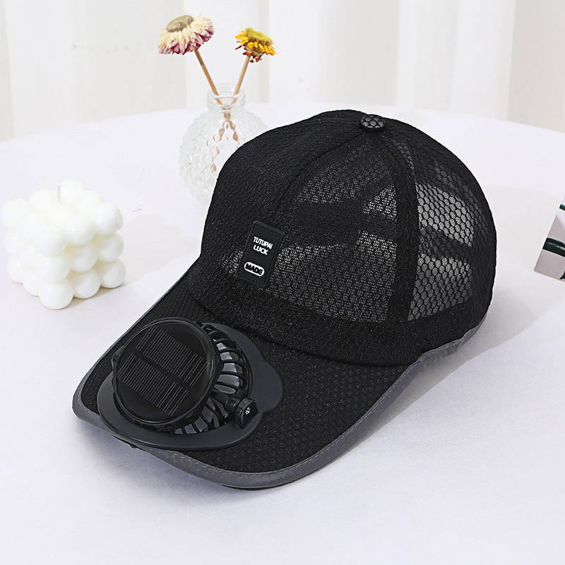 Solar Powered Cooling Hat with Adjustable Fan