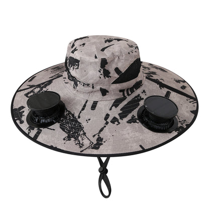 Solar Powered Cooling Hat with Adjustable Fan