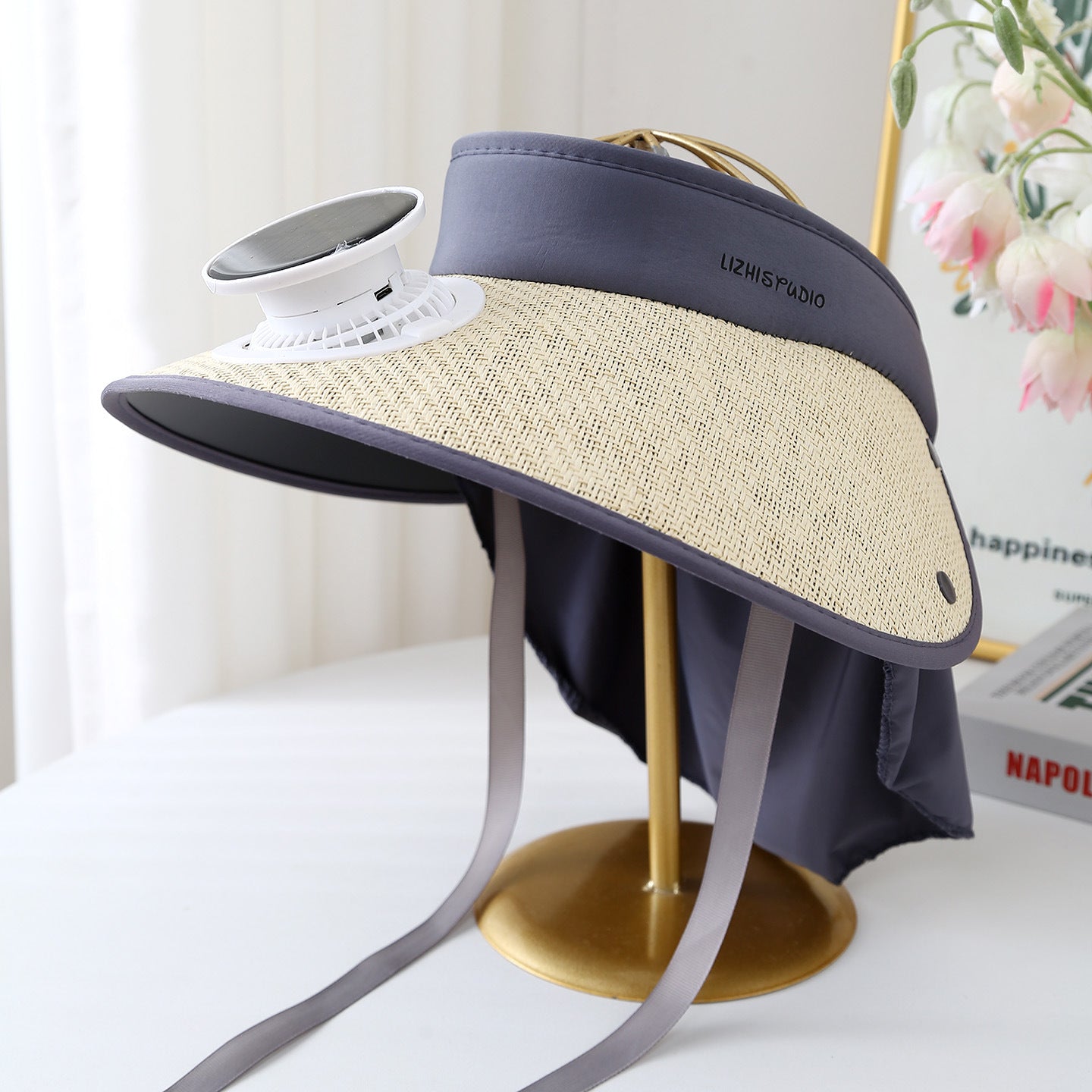 Solar Powered Cooling Hat with Adjustable Fan