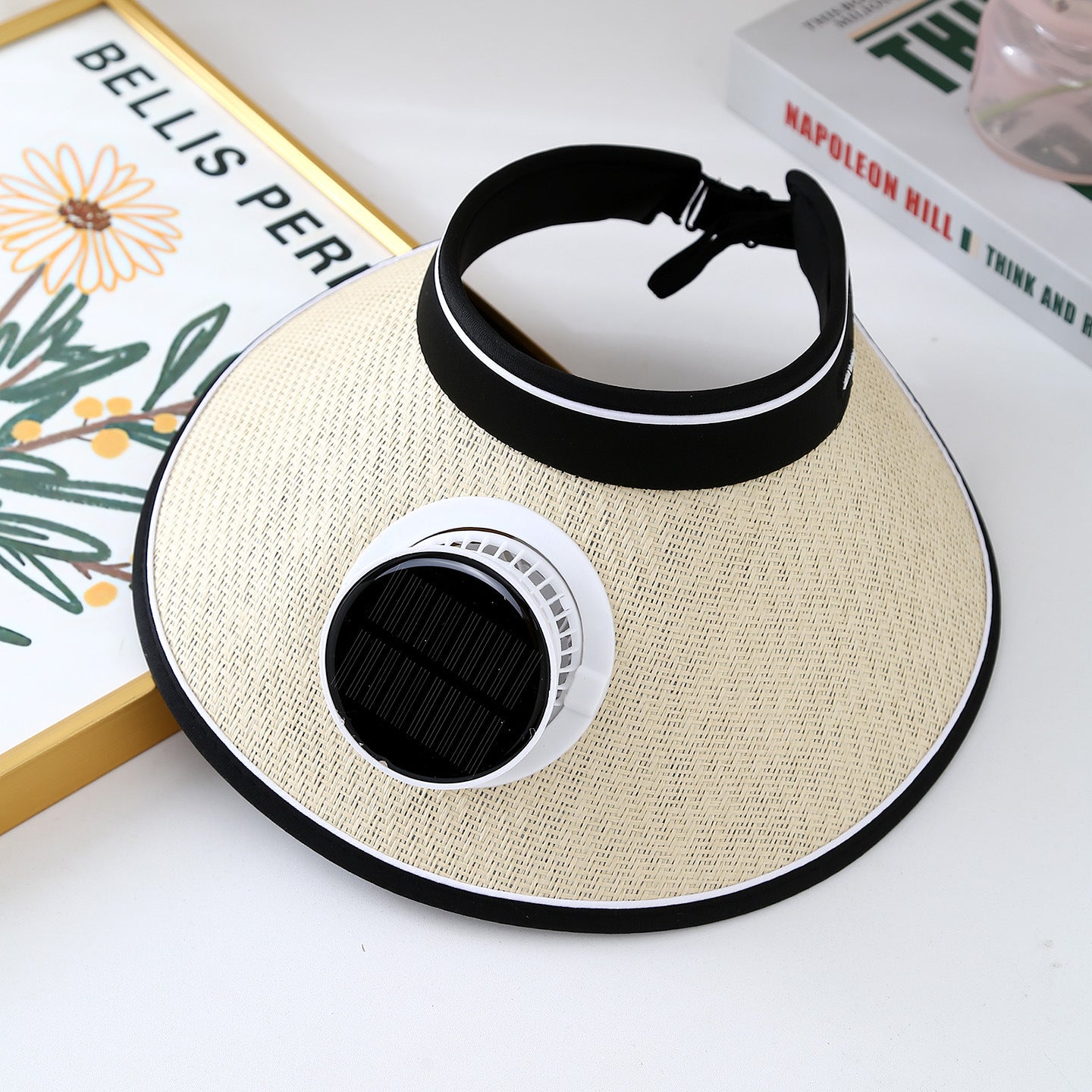 Solar Powered Cooling Hat with Adjustable Fan
