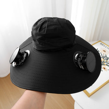 Solar Powered Cooling Hat with Adjustable Fan
