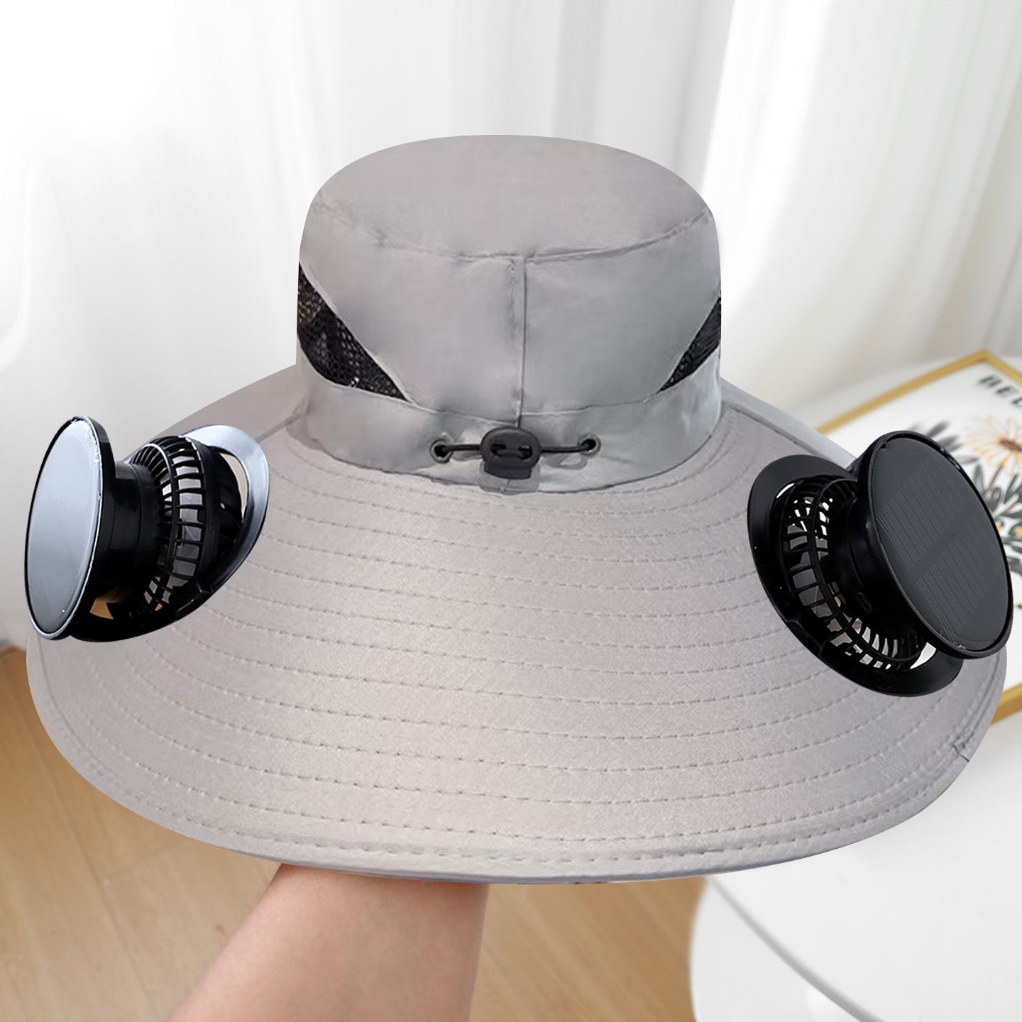 Solar Powered Cooling Hat with Adjustable Fan