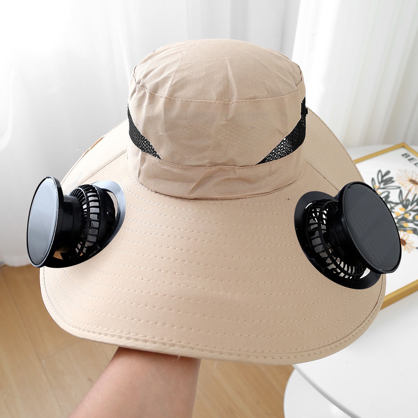 Solar Powered Cooling Hat with Adjustable Fan