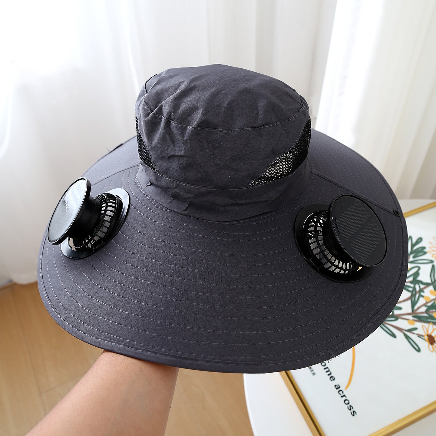 Solar Powered Cooling Hat with Adjustable Fan